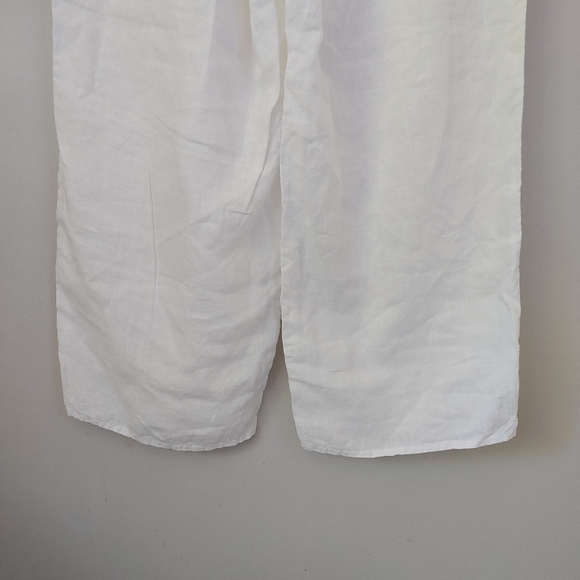 Flax Floods Linen Pants Size Large White - Picture 13 of 16